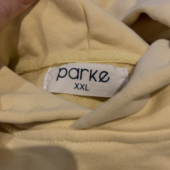 PARKE Embroidered Butter Yellow Sweatpants Joggers Hoodie Size 2XL Lot 2 - Picture 9 of 15